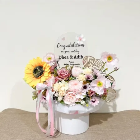 Bloom Box Akrilik Ucapan Wedding Bandung
